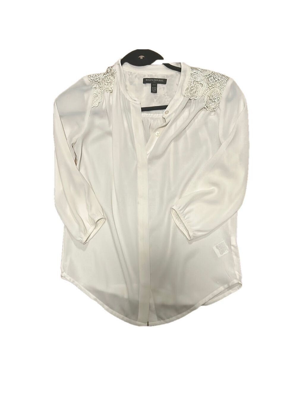 White  Blouse with Lace Detail